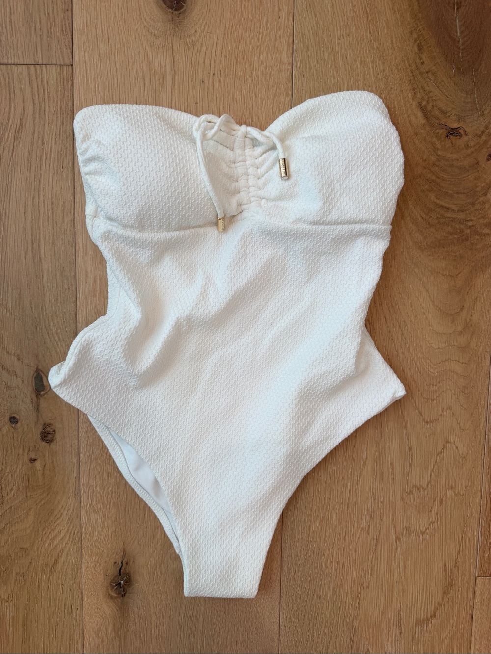 Melissa Obadash white strapless one piece bikini size XS